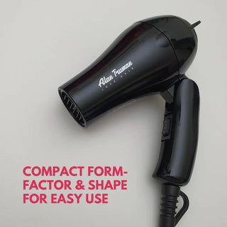 Mini Dryer - 1000 Watts DC Motor Hair Dryer - Black