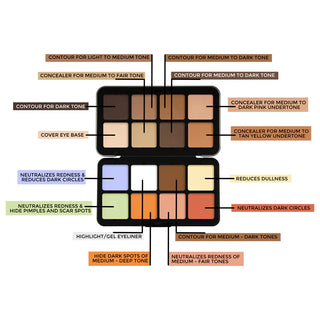 16 Color Camouflage Hd Palette - 40 G