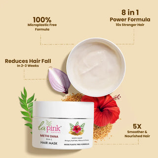 Smooth Shiny & Strong Hair with Methi Dana 8-in-1 Hair Mask - 200 gm