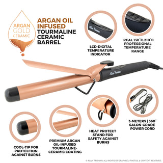 Argan Gold Ceramic Curler - 22mm