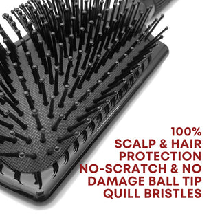 100% Pure Nylon Bristle Paddle Brush