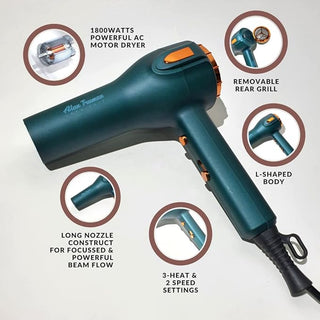 1800W Super Powerful AC Motor Hair Dryer with Large Diffuser