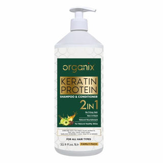 Organix Keratin Protien Shampoo & Conditioner - 1000 ml